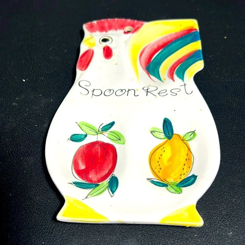 Rooster Spoon Rest Vintage 50’s. kk276